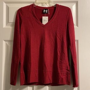 H by Bordeaux Crimson Sweater XS